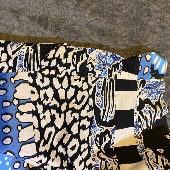 Leo & Ugo Blue Baltic Casual Relaxed Crop Pants Size 3 Medium - Picture 7 of 9